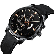 Load image into Gallery viewer, Fashion Men Wathch Sports Leather Strap Casual Calendar Quartz Watch Luxury Wristwatch