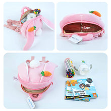 Load image into Gallery viewer, Metoo Plush Animal Backpack with Anti-Lost Strap Plush Doll Toys For Girls Baby Cute Tiger Stuffed Animals For Kid School Shoulder Bag In Kindergarten
