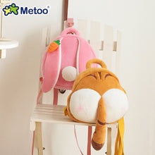 Load image into Gallery viewer, Metoo Plush Animal Backpack with Anti-Lost Strap Plush Doll Toys For Girls Baby Cute Tiger Stuffed Animals For Kid School Shoulder Bag In Kindergarten