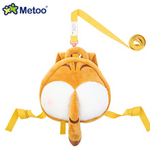 Load image into Gallery viewer, Metoo Plush Animal Backpack with Anti-Lost Strap Plush Doll Toys For Girls Baby Cute Tiger Stuffed Animals For Kid School Shoulder Bag In Kindergarten