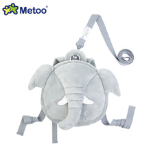 Load image into Gallery viewer, Metoo Plush Animal Backpack with Anti-Lost Strap Plush Doll Toys For Girls Baby Cute Tiger Stuffed Animals For Kid School Shoulder Bag In Kindergarten