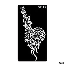 Load image into Gallery viewer, 1Sheet Women Flower Tattoo Stencils Henna Templates Arm Back Chest Body Art Airbrush Paint Templates Decal DIY Flower Painting