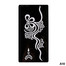 Load image into Gallery viewer, 1Sheet Women Flower Tattoo Stencils Henna Templates Arm Back Chest Body Art Airbrush Paint Templates Decal DIY Flower Painting