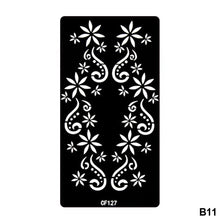 Load image into Gallery viewer, 1Sheet Women Flower Tattoo Stencils Henna Templates Arm Back Chest Body Art Airbrush Paint Templates Decal DIY Flower Painting