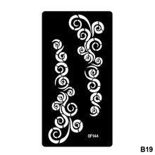 Load image into Gallery viewer, 1Sheet Women Flower Tattoo Stencils Henna Templates Arm Back Chest Body Art Airbrush Paint Templates Decal DIY Flower Painting