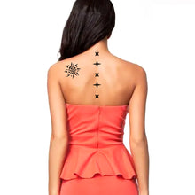Load image into Gallery viewer, 1Sheet Tattoo Stencils Henna Templates Arm Back Chest Body Art Airbrush Paint Templates Decal DIY Flower Painting