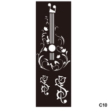 Load image into Gallery viewer, 1Sheet Tattoo Stencils Henna Templates Arm Back Chest Body Art Airbrush Paint Templates Decal DIY Flower Painting