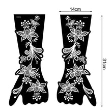 Load image into Gallery viewer, Indian Henna Rose Lace Flower Tattoo Stencil Arm Mehndi Henna Tattoo Hand Tattoo Templates Body Art Sticker Template India Flower Tattoo Stencil