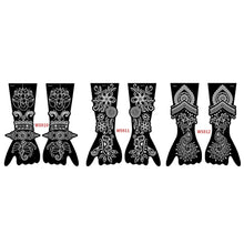 Load image into Gallery viewer, Indian Henna Rose Lace Flower Tattoo Stencil Arm Mehndi Henna Tattoo Hand Tattoo Templates Body Art Sticker Template India Flower Tattoo Stencil