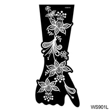 Load image into Gallery viewer, Indian Henna Rose Lace Flower Tattoo Stencil Arm Mehndi Henna Tattoo Hand Tattoo Templates Body Art Sticker Template India Flower Tattoo Stencil