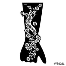 Load image into Gallery viewer, Indian Henna Rose Lace Flower Tattoo Stencil Arm Mehndi Henna Tattoo Hand Tattoo Templates Body Art Sticker Template India Flower Tattoo Stencil
