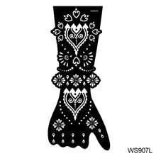 Load image into Gallery viewer, Indian Henna Rose Lace Flower Tattoo Stencil Arm Mehndi Henna Tattoo Hand Tattoo Templates Body Art Sticker Template India Flower Tattoo Stencil
