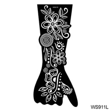 Load image into Gallery viewer, Indian Henna Rose Lace Flower Tattoo Stencil Arm Mehndi Henna Tattoo Hand Tattoo Templates Body Art Sticker Template India Flower Tattoo Stencil