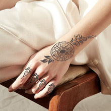Load image into Gallery viewer, 1Sheet Tattoo Stencils Henna Templates Hand Foot Body Art Airbrush Paint Templates Decal DIY Flower Painting