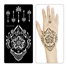 Load image into Gallery viewer, 1Sheet Tattoo Stencils Henna Templates Arm Back Chest Ankle Body Art Airbrush Paint Templates Decal DIY Flower Painting
