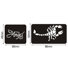 Load image into Gallery viewer, 15pcs/sheet Simple Tattoo Stencils Women Girls Kids Arm Back Neck Templates Cartoon Airbrush Paint Templates Decal