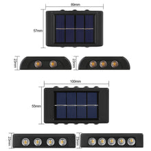 Load image into Gallery viewer, Solar Wall Lights Garden Fence Waterproof Solar Led Light Outdoor Solar Wall Stair Light Courtyard Street Landscape Garden Decor Wall Lamp