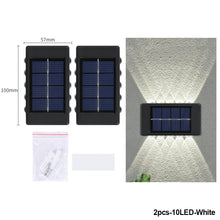 Load image into Gallery viewer, Solar Wall Lights Garden Fence Waterproof Solar Led Light Outdoor Solar Wall Stair Light Courtyard Street Landscape Garden Decor Wall Lamp