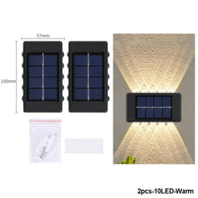 Load image into Gallery viewer, Solar Wall Lights Garden Fence Waterproof Solar Led Light Outdoor Solar Wall Stair Light Courtyard Street Landscape Garden Decor Wall Lamp