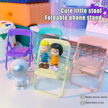 Load image into Gallery viewer, Cute Small Stool Foldable Mobile Phone Bracket Chair Multifunctional Macaron Desktop Lazy Bracket Ornament
