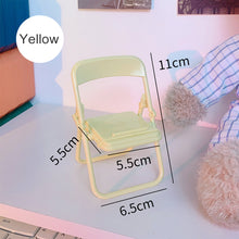 Load image into Gallery viewer, Cute Small Stool Foldable Mobile Phone Bracket Chair Multifunctional Macaron Desktop Lazy Bracket Ornament
