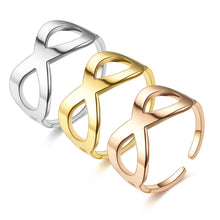 Load image into Gallery viewer, Adjustable Luxsury Number 8 Titanium Steel Wedding Engagement Band Ring Women's Men's Jewelry Gift