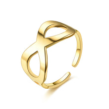 Load image into Gallery viewer, Adjustable Luxsury Number 8 Titanium Steel Wedding Engagement Band Ring Women's Men's Jewelry Gift