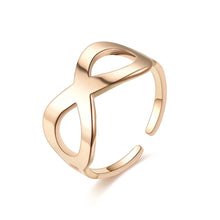 Load image into Gallery viewer, Adjustable Luxsury Number 8 Titanium Steel Wedding Engagement Band Ring Women's Men's Jewelry Gift