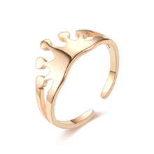 Load image into Gallery viewer, Adjustable Luxsury Crown Ring Titanium Steel Wedding Engagement Band Ring Women's Men's Jewelry Gift