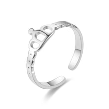 Load image into Gallery viewer, Adjustable Luxsury Crown Ring Titanium Steel Wedding Engagement Band Ring Women's Men's Jewelry Gift