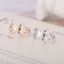 Load image into Gallery viewer, Adjustable Luxsury Butterfly Ring Titanium Steel Wedding Engagement Band Ring Women's Men's Jewelry Gift