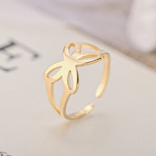 Load image into Gallery viewer, Adjustable Luxsury Butterfly Ring Titanium Steel Wedding Engagement Band Ring Women's Men's Jewelry Gift