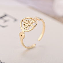Load image into Gallery viewer, Adjustable Luxsury Round Fortune Tree Ring Titanium Steel Wedding Engagement Band Ring Women's Men's Jewelry Gift