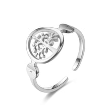 Load image into Gallery viewer, Adjustable Luxsury Round Fortune Tree Ring Titanium Steel Wedding Engagement Band Ring Women's Men's Jewelry Gift
