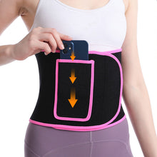 Load image into Gallery viewer, Adjustable Waist Back Support Waist Trainer Sweat Band Wrap Fat Tummy Stomach Sauna Sweat Belt Sport Safe Accessories