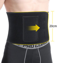 Load image into Gallery viewer, Adjustable Waist Back Support Waist Trainer Sweat Band Wrap Fat Tummy Stomach Sauna Sweat Belt Sport Safe Accessories