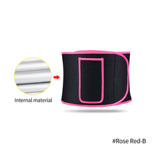 Load image into Gallery viewer, Adjustable Waist Back Support Waist Trainer Sweat Band Wrap Fat Tummy Stomach Sauna Sweat Belt Sport Safe Accessories