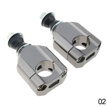 Load image into Gallery viewer, Pair 28mm CNC Aluminum Universal Motorcycle HandleBar Fat Bar Mount Clamps Risers Lifter Dirt Bike Motorcycle 1 1/8" Handlebar