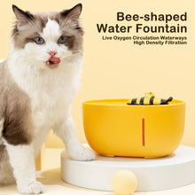Load image into Gallery viewer, Bee Shape Cat Automatic Water Fountain 2L USB Electric Mute Cat Drinker Bowl Recirculate Filtering Drinker for Cats Pet Water Dispenser