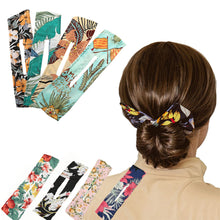 Load image into Gallery viewer, Women Multicolor Twist Curler Bow Headband Hairpin Girl Cloth Hair Circle Bun Maker Ponytail Holder Hair Accessories