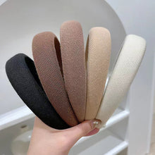 Load image into Gallery viewer, Fashion Korean Style Hair Hoop 3cm Wide Cloth DIY Solid Color Hairband Non-slip Temperament Simple Headband Hair Accessories