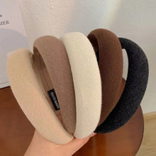 Load image into Gallery viewer, Fashion Korean Style Hair Hoop 3cm Wide Cloth DIY Solid Color Hairband Non-slip Temperament Simple Headband Hair Accessories