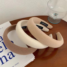 Load image into Gallery viewer, Fashion Korean Style Hair Hoop 3cm Wide Cloth DIY Solid Color Hairband Non-slip Temperament Simple Headband Hair Accessories