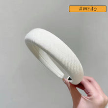 Load image into Gallery viewer, Fashion Korean Style Hair Hoop 3cm Wide Cloth DIY Solid Color Hairband Non-slip Temperament Simple Headband Hair Accessories