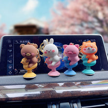 Load image into Gallery viewer, Cute Car Panel Dashboard Decoration Animal Shaking Head Spring Toys PVC Car Ornament Doll Auto Interior Accessories Gift