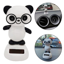 Load image into Gallery viewer, Solar Power Car Dashboard Swinging Doll Car Interior Ornament Gift Interior Decorations Glasses Panda