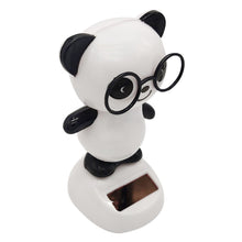 Load image into Gallery viewer, Solar Power Car Dashboard Swinging Doll Car Interior Ornament Gift Interior Decorations Glasses Panda