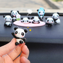 Load image into Gallery viewer, 8Pcs Cute Panda Car Decoration Dashboard Toy Auto Car DIY Cartoon Interior Supplies Decoration Accessories