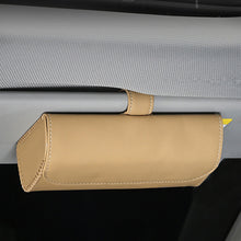 Load image into Gallery viewer, Car PU Leather Visor Sunglasses Case Clip Hanger Holder Fastener Sunglasses Holder Storage Box Eyeglasses Interior