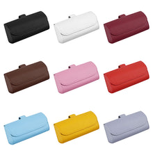 Load image into Gallery viewer, Car PU Leather Visor Sunglasses Case Clip Hanger Holder Fastener Sunglasses Holder Storage Box Eyeglasses Interior